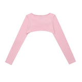 Women Long Sleeve T-Shirt Short Long Sleeve Cardigan Vest Women's Summer Casual T-shirt