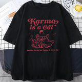 Karma Is A Cat 2024 Taylor Midnights Album Tshirt Short