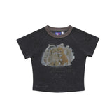 Women T-shirt Printed Short T-shirt for Women Casual round Neck Short Sleeves