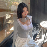 Women Long Sleeve Shirt Women's Short Cardigan Long Sleeve T-shirt Autumn and Winter
