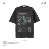 American vintage street T-shirt retro men's loose top