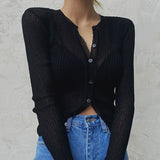 Women Long Sleeve Shirt Top Women's Cardigan Sexy