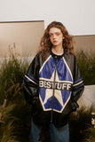 Unisex Jacket Autumn Vintage Contrast Color Leather Women's Clothing