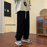 Men Sweatpants Vintage Corduroy Casual Men's Wide-Leg Pants