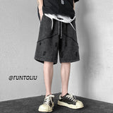 Men Sweatpants Ripped Leisure Shorts Men's Summer Fashion Brand Sports