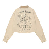 Women's Long Sleeve Shirt Printed Shirt Women's Autumn Loose Street Color Matching Long Sleeve