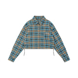 Women Long Sleeve Shirt Women's Short Long Sleeve Shirt Autumn Leisure Ins Embroidered Shirt