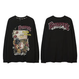 Men Long Sleeve Shirt Floral Print Long Sleeve T-shirt Men Loose Casual Top