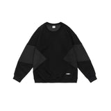 Unisex Hoodie Design Stitching Loose Crew Neck Pullover Sweatshirt Men's Fashion Brand