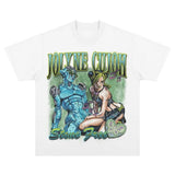 2024Kira Yoshikage T-shirt Oversize Vintage Washed Anime