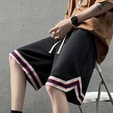 Men Sweatpants Men Summer Hong Kong Style Loose Outer Wear Wide Leg Straight