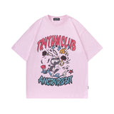Men T Shirt Fashion Brand Graffiti Printing Casual Short-Sleeved T-shirt Men and Women Hip Hop