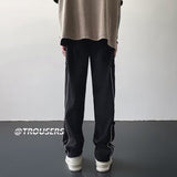 Men Sweatpants Striped Pants Men's Summer Loose Wide Leg Straight Casual