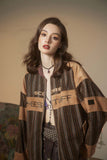 Unisex Jacket Autumn Contrast Color Casual Coat Women's Clothing