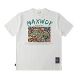Men T Shirt Printed Short-Sleeved T-shirt Men and Women Street Retro Loose