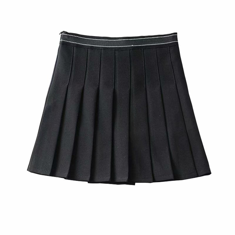 Women Skirt Preppy Style Pleated Skirt Skirt Women Skirt