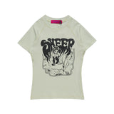 Women T-shirt Printed Short-Sleeved T-shirt Women's Summer round Neck Slim Fit