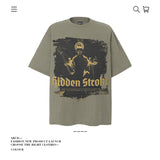 American vintage street T-shirt pure cotton retro men's and women's summer loose