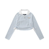 Women Long Sleeve T-shirt Polo Collar Short-Sleeved T-shirt Women's Autumn Ins