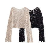 Women T-Shirt Summer round Neck Knitted Top for Women
