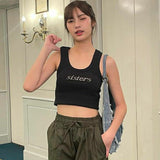 Women Halter Tops Women's Summer Fashion Slim Fit Midriff-Baring Rhinestone Sleeveless