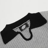Women Sweater Color Block Short Casual Autumn Long Sleeve Top
