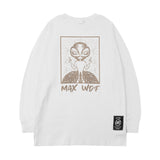 Men's Long Sleeve Shirt Letter Printed Long Sleeve T-shirt Men's Loose Ins Casual Top