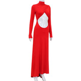 Women Desses Long Sleeve Narrow Dress Formal Dress Red Carpet Dress