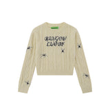 Women Sweater Short Knitwear for Women Autumn Crew Neck