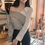 Women Long Sleeve Shirt Sweater Striped Shirt Top for Women