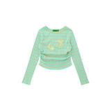 Women Sweater Color Matching Sweater Girls Spring and Autumn Casual round Neck