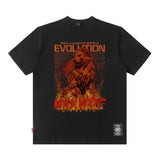 Men's T Shirt Printed Short-Sleeved T-shirt Men's and Women's High Street Hip Hop Retro