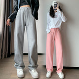 Palazzo Pants Wide Leg Pants Loose Leisure All-Matching Straight Track Sweatpants Women