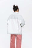 Unisex Jacket Autumn Monochrome Stitching Casual Coat Women's Clothing