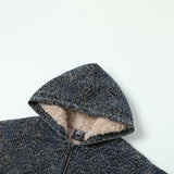 Unisex Down Jacket Men's Winter Leopard Lamb Fur Jacket