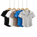 Women T-Shirt Short Sleeve Stretch Top T-shirt