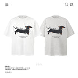 American vintage street T-shirt pure cotton retro men's summer loose half sleeve