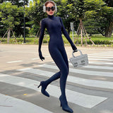 Women Jumpsuit Fall Fashion Slim Fit Slimming Long Sleeve Jumpsuit