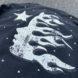 HS Hoodie Old Meteor Flame Portrait Printing Loose
