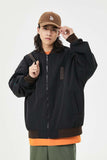Unisex Jacket Autumn Contrast Color Flight Jacket Women's Clothing
