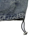 Men Denim Jacket Washed and Worn Zip Denim Jacket Men's Denim Jacket