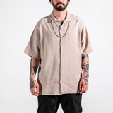 Men Shirt Summer Men's Short Sleeve Solid Color Casual