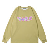 Men Hoodie Letter Printed Crew Neck Sweatshirt