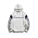 Unisex Hoodie Retro Patchwork Loose Hooded Sweater Couple
