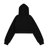 Women Hoodie Printed Cropped Hoodie Women's Autumn Casual Hoodie