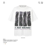 American vintage street T-shirt cotton men's summer loose