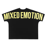 Mixed Emotion T-Shirt Crew Neck Loose Short Sleeve