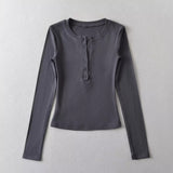 Women T-Shirt Bottoming Shirt T-shirt Autumn T-shirt Tight Top