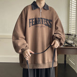 Men Hoodie Polo Collar Sweatshirt Men's Fall Fall Winter Coat