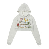 Women Hoodie Cropped Hoodie Girls Autumn Leisure